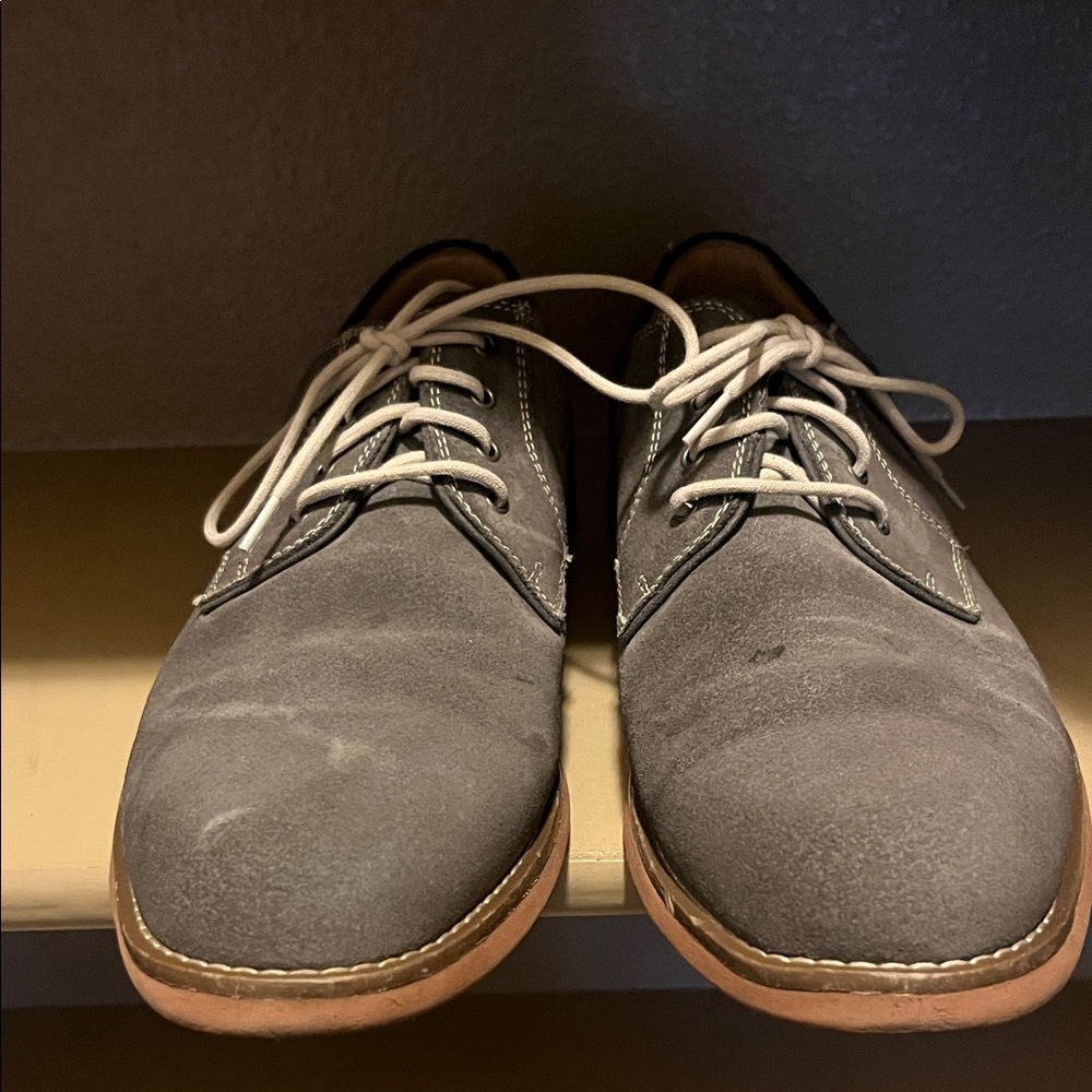 Johnston & Murphy Gray Lace-Up Oxfords